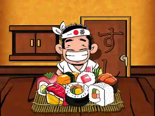 Leikur Sushi Matching á netinu
