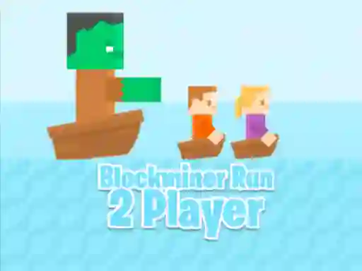Leikur Blockminer Run  2 player á netinu