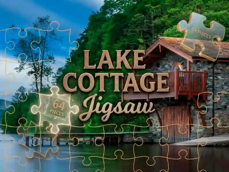 Leikur Lake Cottage Jigsaw á netinu