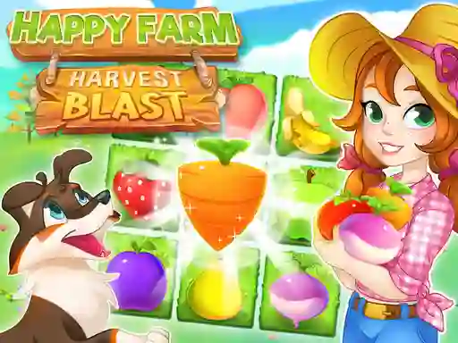 Leikur Happy Farm Harvest Blast á netinu