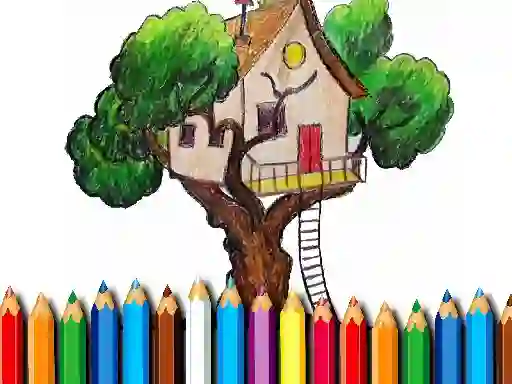 Leikur Tree House Coloring Book á netinu