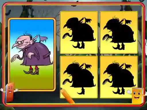 Leikur Shadow Match Halloween á netinu