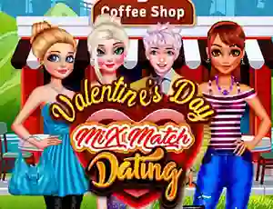 Leikur Valentines Day Mix Match Dating á netinu