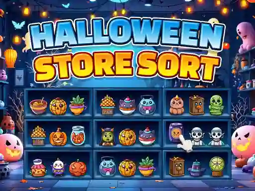 Leikur Halloween Store Sort á netinu