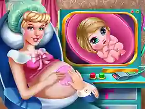 Leikur Cinderella Pregnant Check-Up á netinu