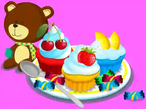 Leikur Cooking Colorful Cupcakes á netinu