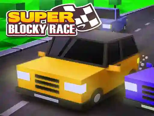 Leikur Super Blocky Race á netinu