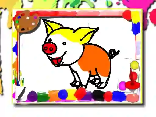 Leikur Pigs Coloring Book á netinu