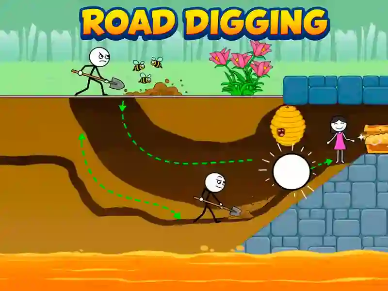 Leikur Road Digging á netinu