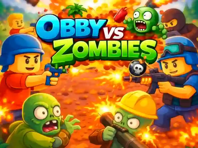 Leikur Obby vs Zombies á netinu