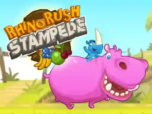 Leikur Rhino Rush Stampede á netinu
