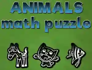 Leikur Animals Math Puzzles á netinu