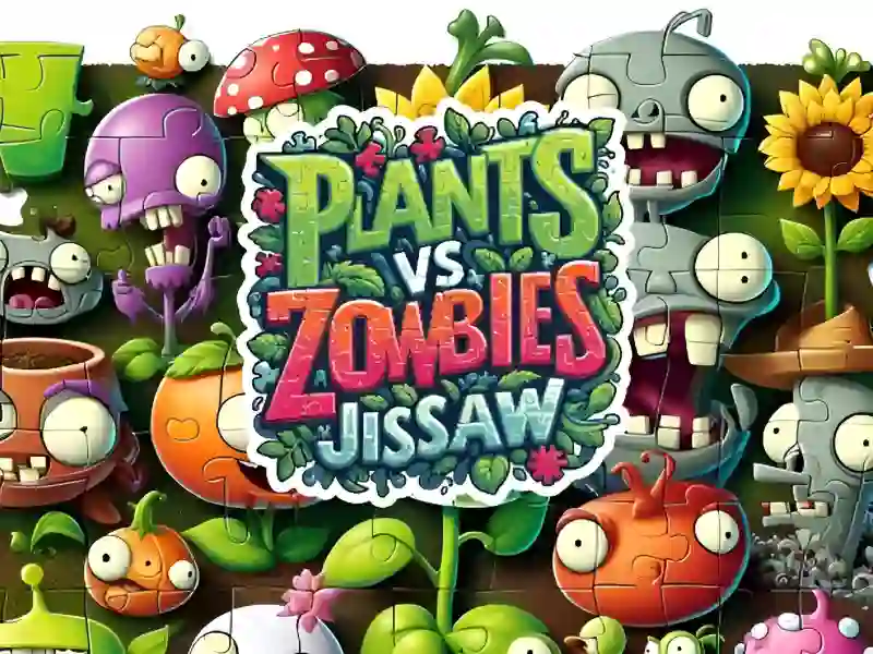 Leikur Plants vs Zombies Jigsaw á netinu