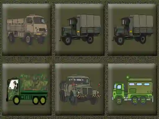 Leikur Army Trucks Memory á netinu