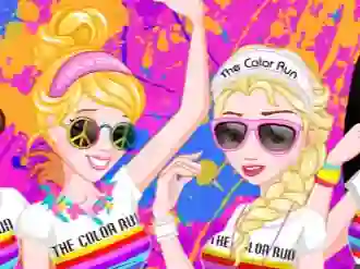 Leikur Princess Color Run á netinu