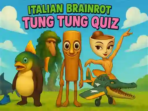 Leikur Italian Brainrot tung Tung Quiz á netinu
