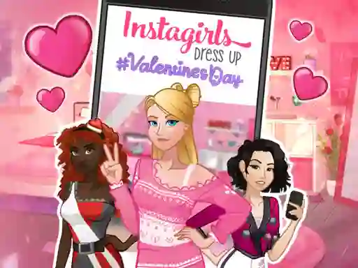 Leikur Instagirls: Valentine Dress Up á netinu