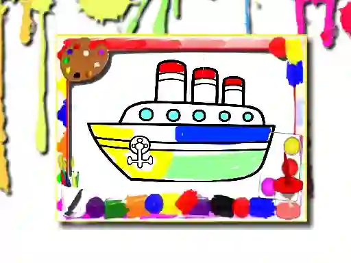 Leikur Boats Coloring Book á netinu