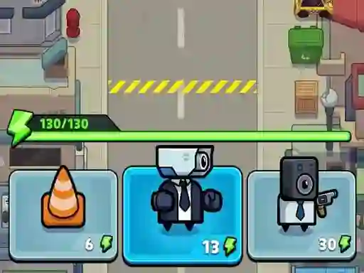 Leikur Toilet fight Police vs zombie á netinu