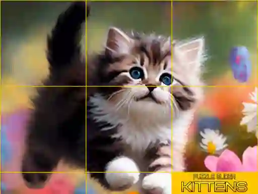 Leikur Puzzle Sliding Kittens á netinu
