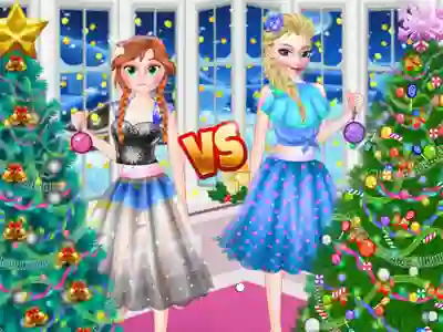Leikur Ellie VS Annie Christmas Tree á netinu