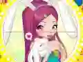 Leikur Winx bunny style: Round Puzzle á netinu