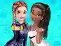 Leikur Elsa And Tiana Workout Buddies á netinu