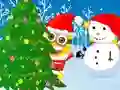 Leikur Minions Christmas Snowball Wars á netinu