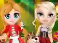 Leikur Little Elsa In Red Hood á netinu