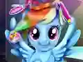 Leikur Rainbow pony real haircuts á netinu