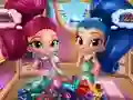 Leikur Shimmer And Shine Wardrobe Cleaning á netinu