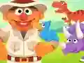 Leikur 123 Sesame Street: Ernie's Dinosaur Day Care á netinu