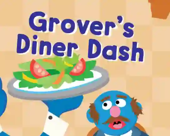 Leikur 123 Sesame Street: Grover's Diner Dash á netinu