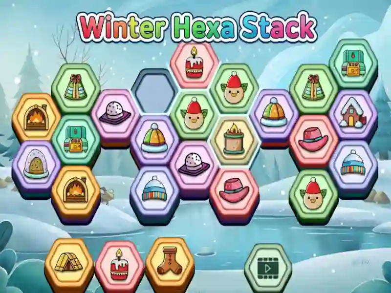 Leikur Winter Hexa Stack á netinu