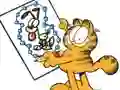 Leikur Garfield connects the dots á netinu