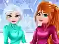 Leikur Sisters Winter Holiday Drama á netinu