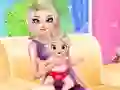 Leikur Princess Elsa Baby Born á netinu