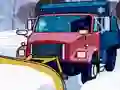 Leikur Hidden Snowflakes in Plow Trucks á netinu