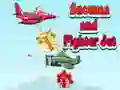 Leikur Snowman and Fighter Jet á netinu