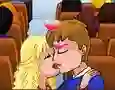 Leikur Yellow Bus Kiss á netinu