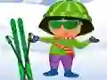 Leikur Dora Ski Dress up á netinu