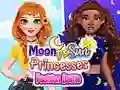 Leikur Moon vs Sun Princess Fashion Battle á netinu