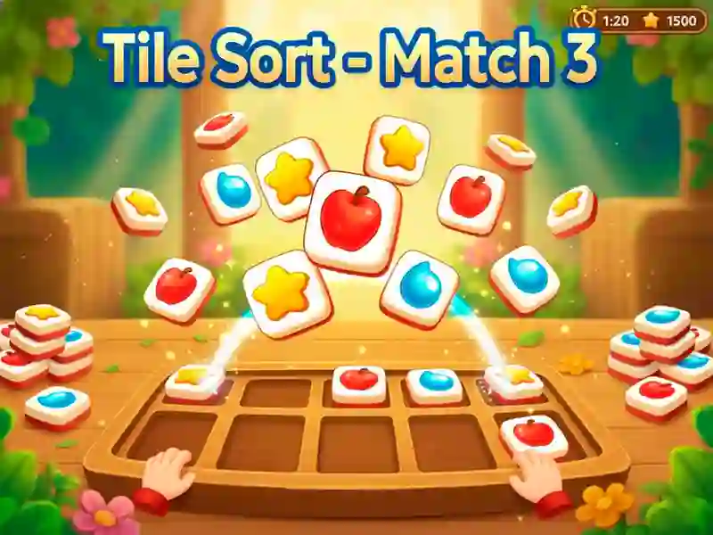 Leikur Tile Sort - Match 3 á netinu