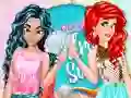 Leikur Jasmine and Ariel Wardrobe Swap á netinu