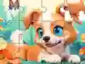 Leikur Jigsaw Puzzle: Dog And Garden á netinu