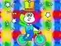 Leikur Coloring Book: Monkey Rides Unicycle á netinu