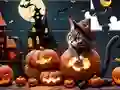 Leikur Jigsaw Puzzle: Halloween Cat á netinu