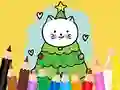 Leikur Coloring Book: Cats And Christmas Tree á netinu
