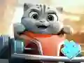 Leikur Jigsaw Puzzle: Cat Racing Driver á netinu