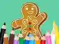 Leikur Coloring Book: Gingerbreads á netinu